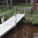 custom sectional dock on shoreline