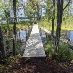 custom dock on pond