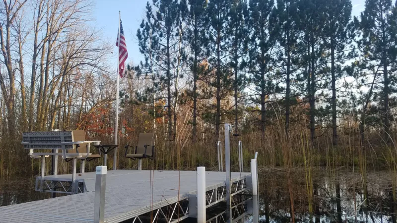 Dock Accessories with flag pole and flag