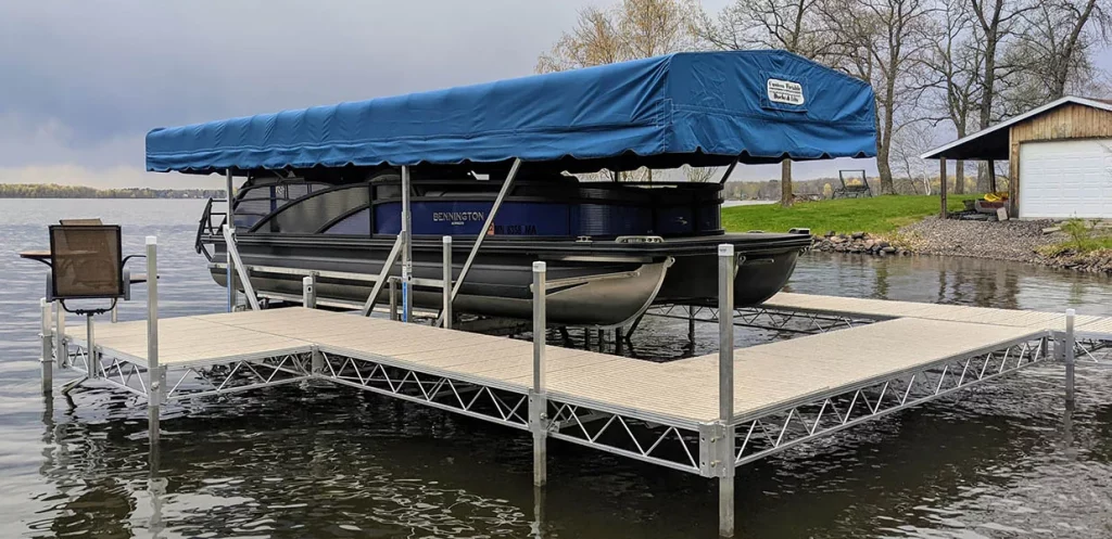 Custom Crafted boat dock and canopy